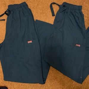 2 pairs of Cherokee scrub pants size small!